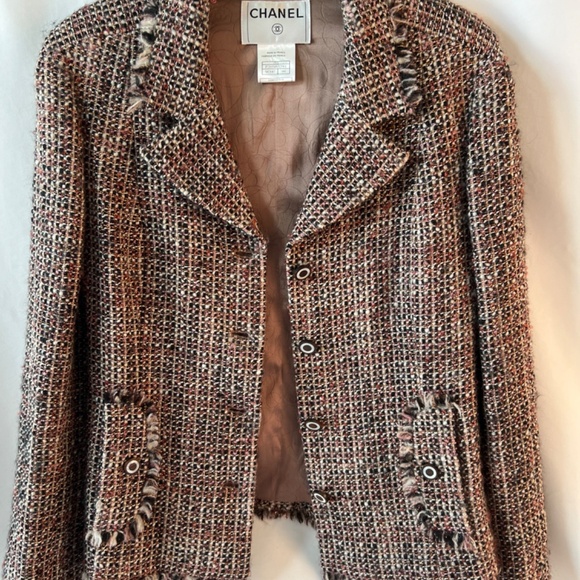 CHANEL multi color tweed blazer